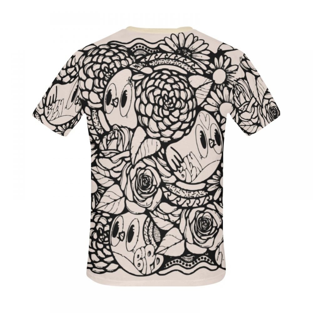 Camiseta Corta Chile Arte Digital Ave Flor Hombre