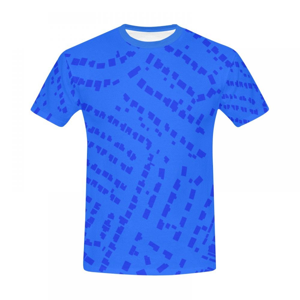 Camiseta Corta Chile Arte Digital Puntos Azules Hombre