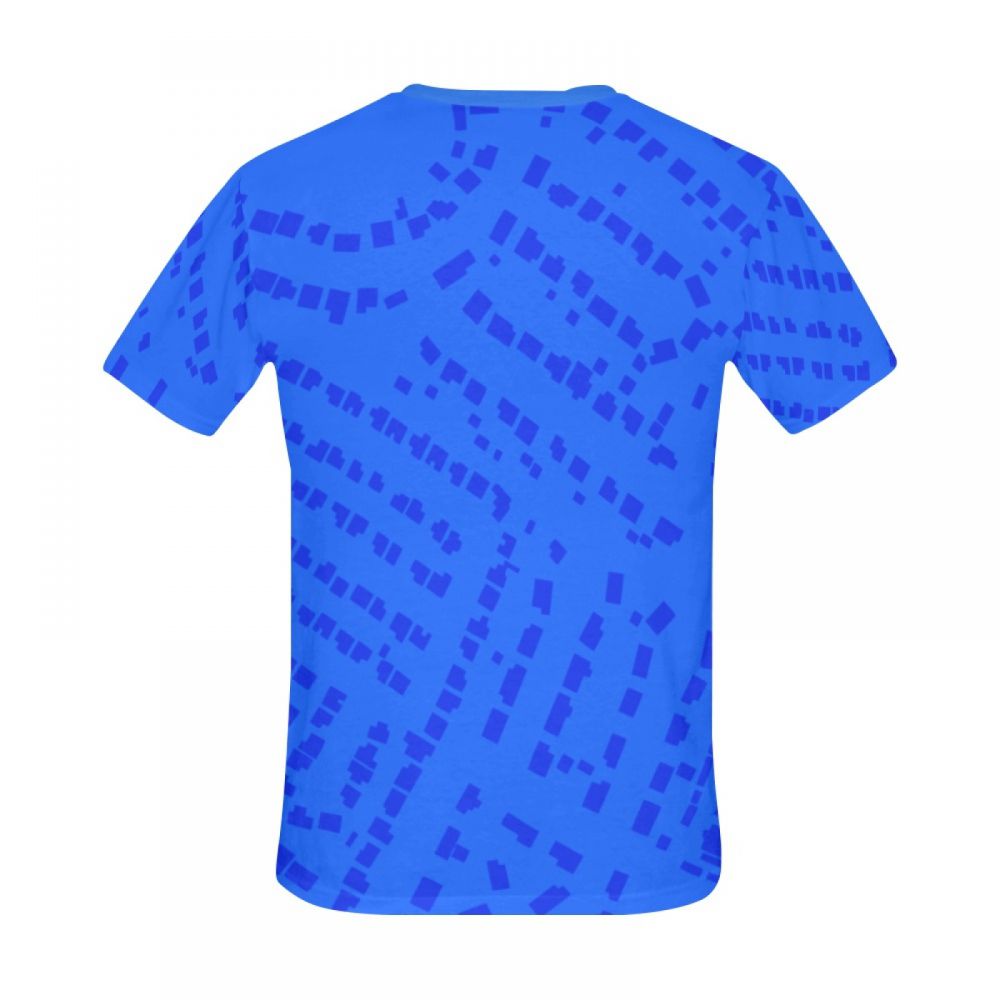 Camiseta Corta Chile Arte Digital Puntos Azules Hombre