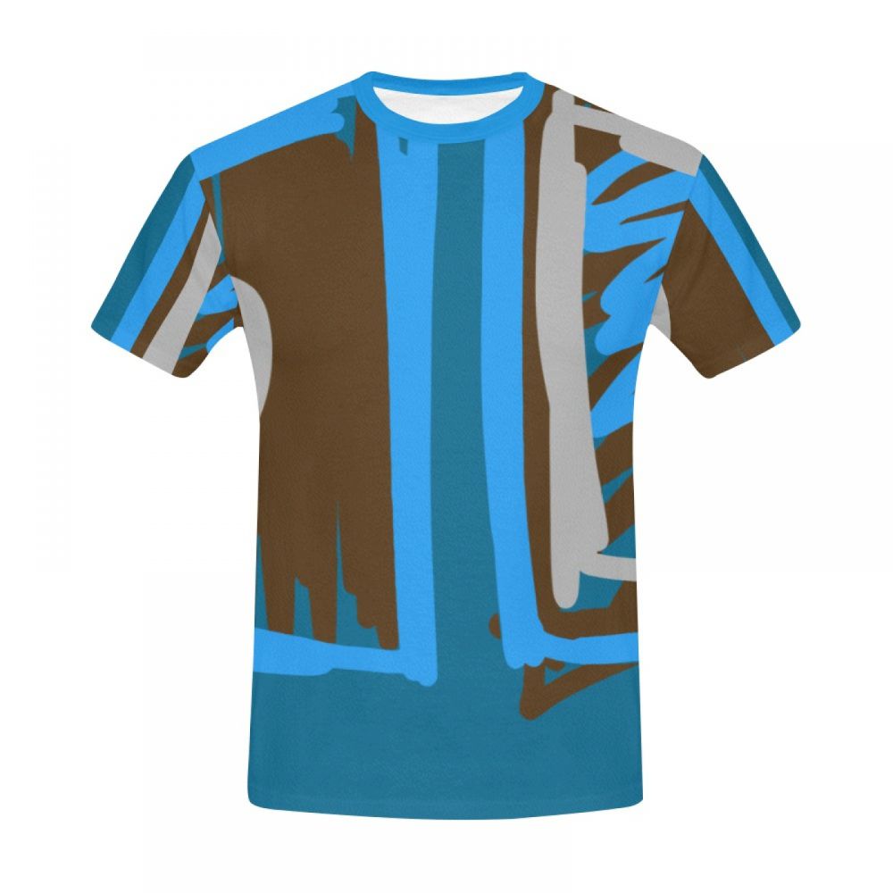 Camiseta Corta Chile Arte Digital Azul Hombre