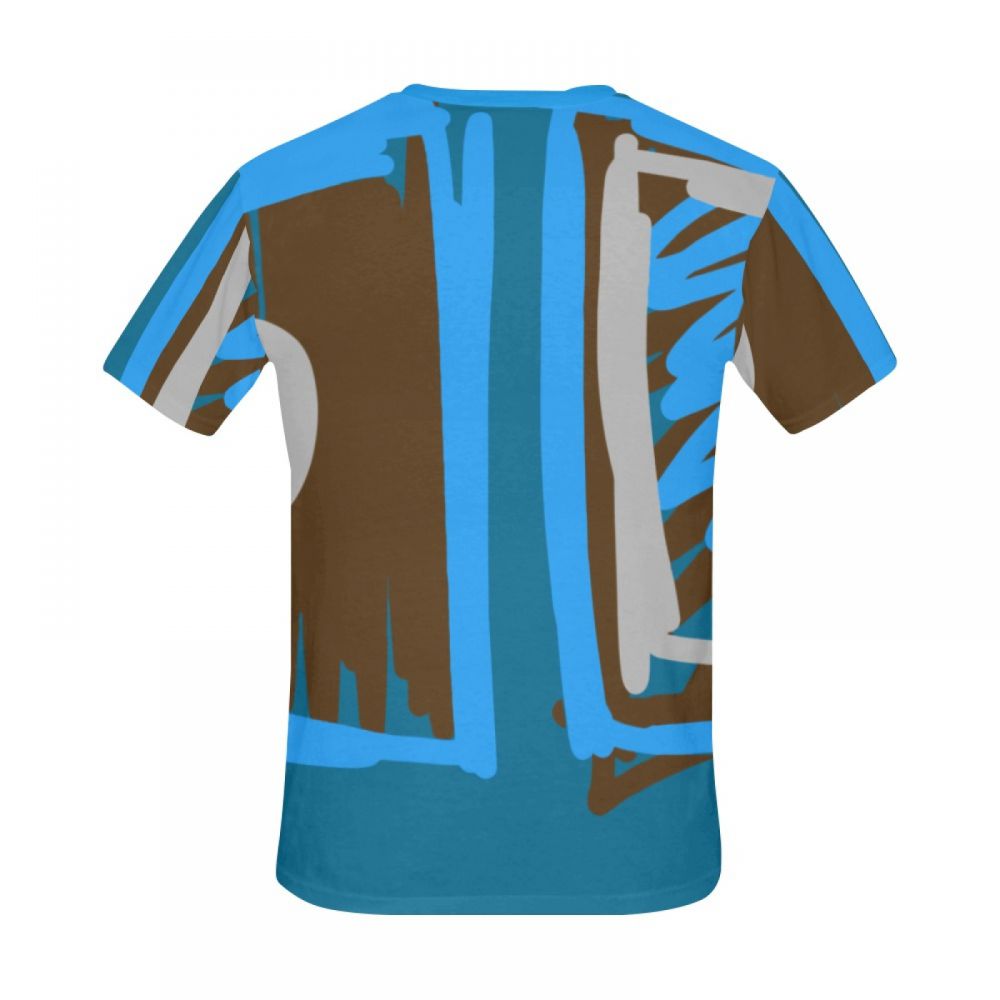 Camiseta Corta Chile Arte Digital Azul Hombre