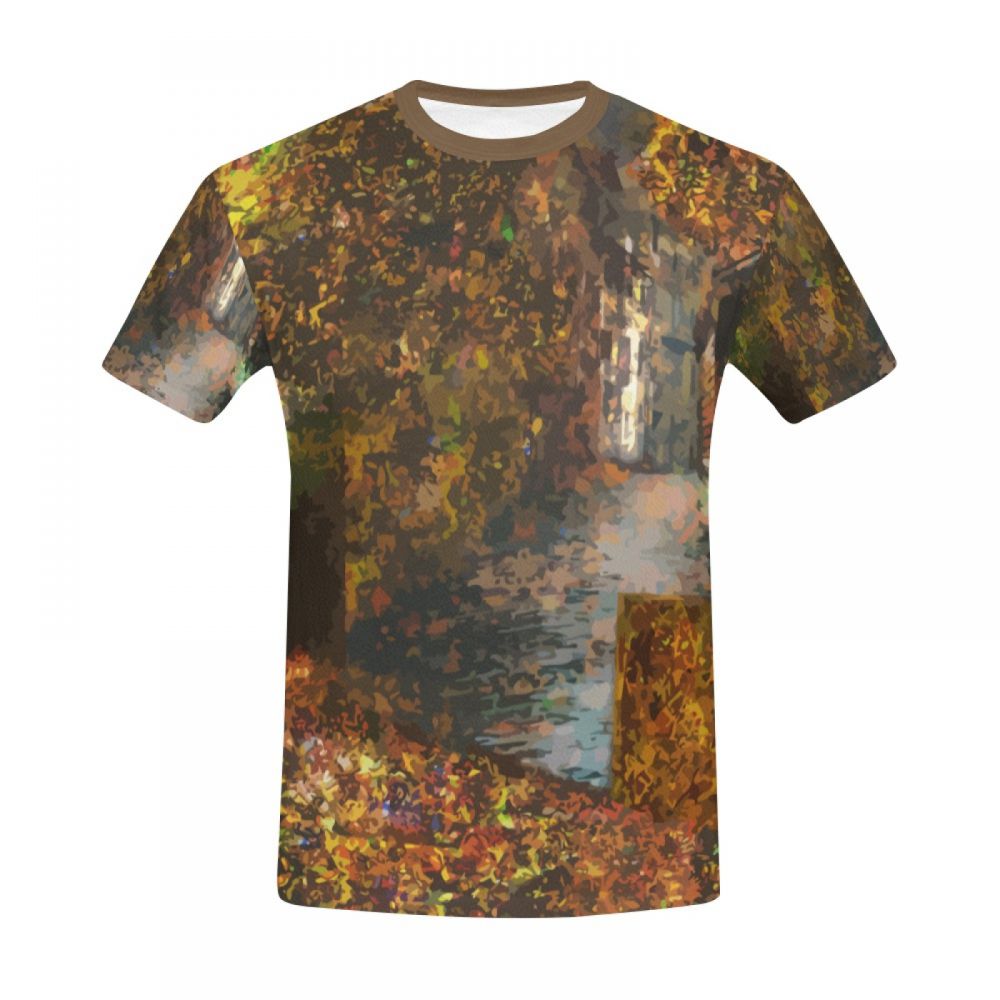 Camiseta Corta Chile Arte Digital Ciudad Oculta Hombre