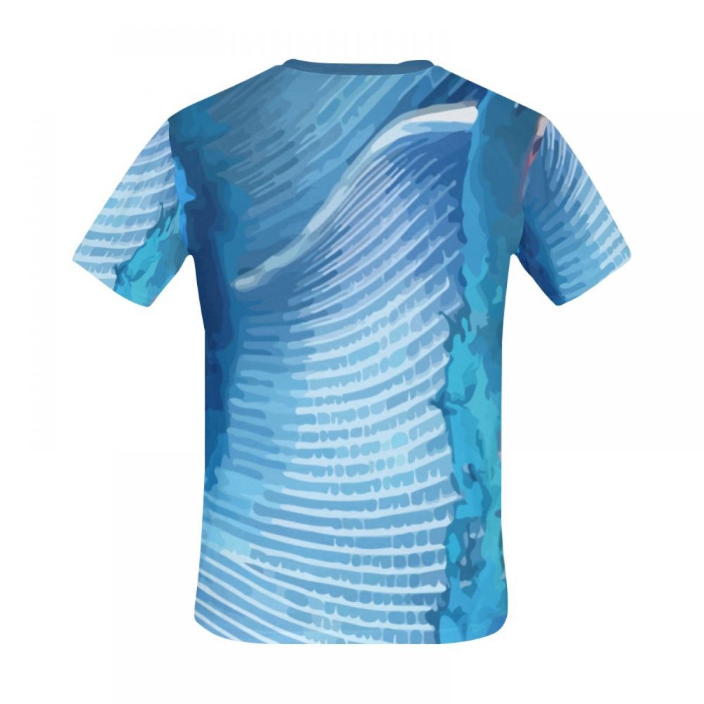 Camiseta Corta Chile Olas De Arte Digital Hombre