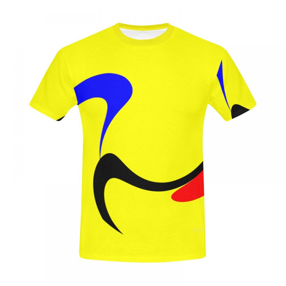 Camiseta Corta Chile Arte Digital Amarillo Hombre