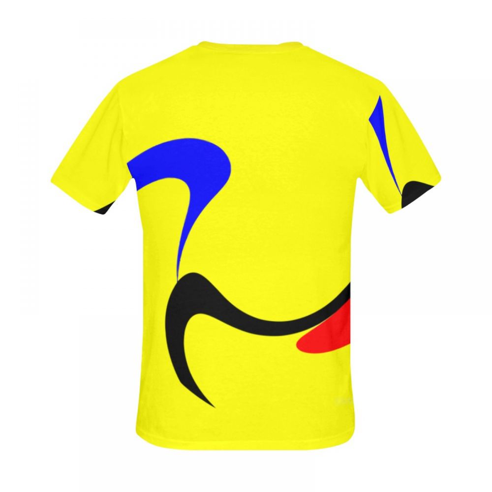 Camiseta Corta Chile Arte Digital Amarillo Hombre