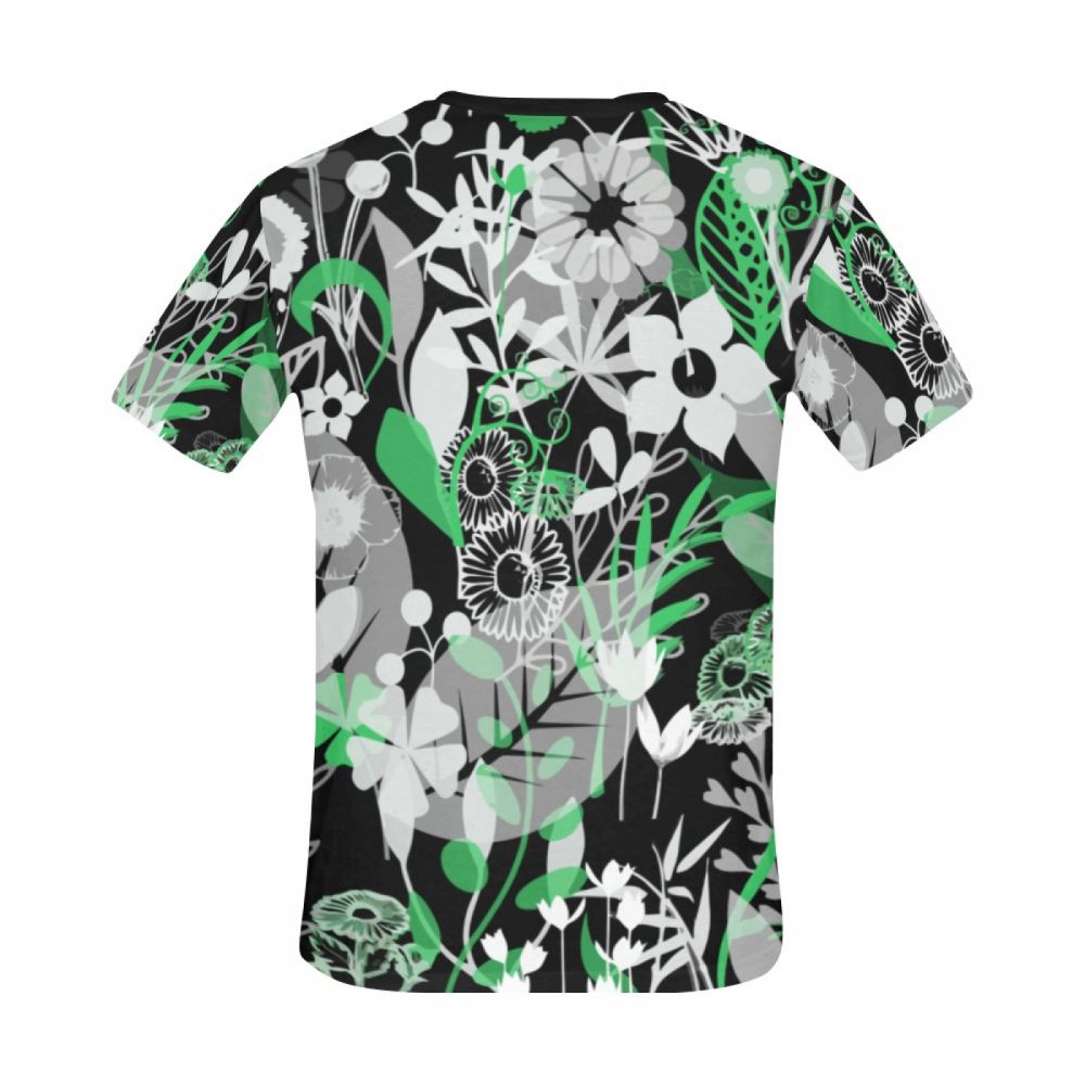 Camiseta Corta Chile Arreglo Floral De Arte Hombre