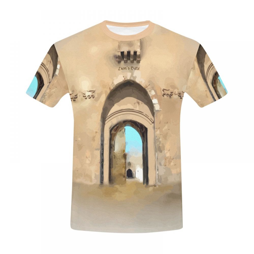 Camiseta Corta Chile Arte Ciudad Vieja De Jerusalén Hombre