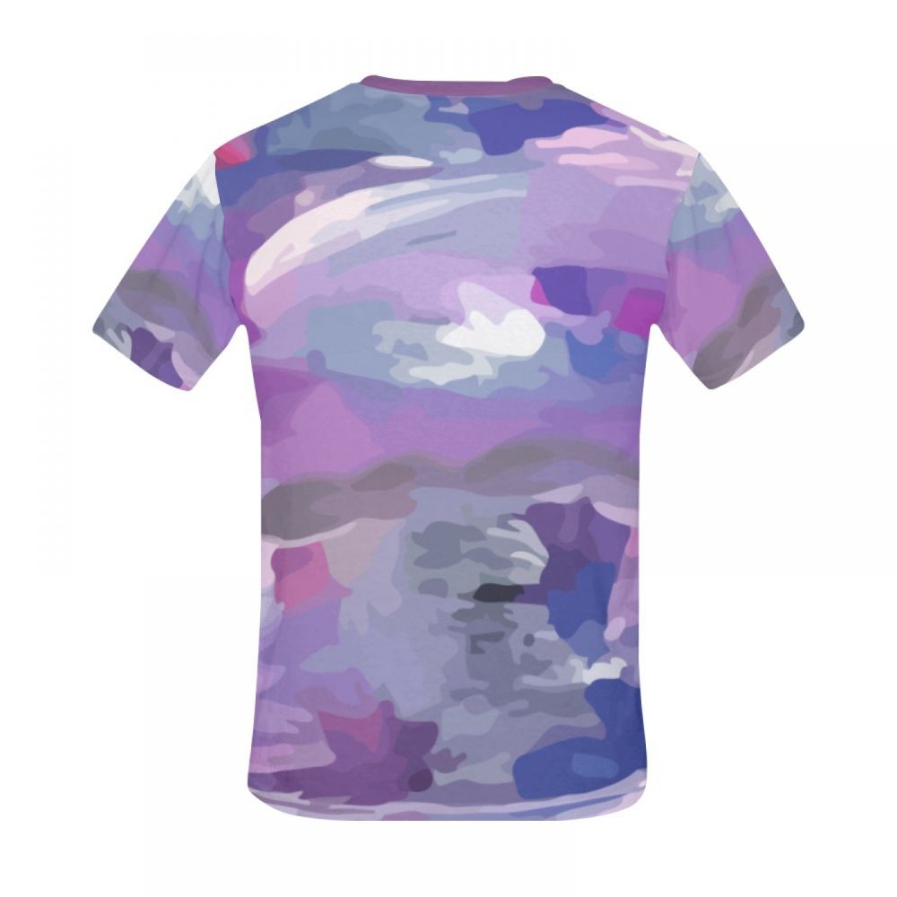 Camiseta Corta Chile Artístico Color Púrpura Grafiti Hombre