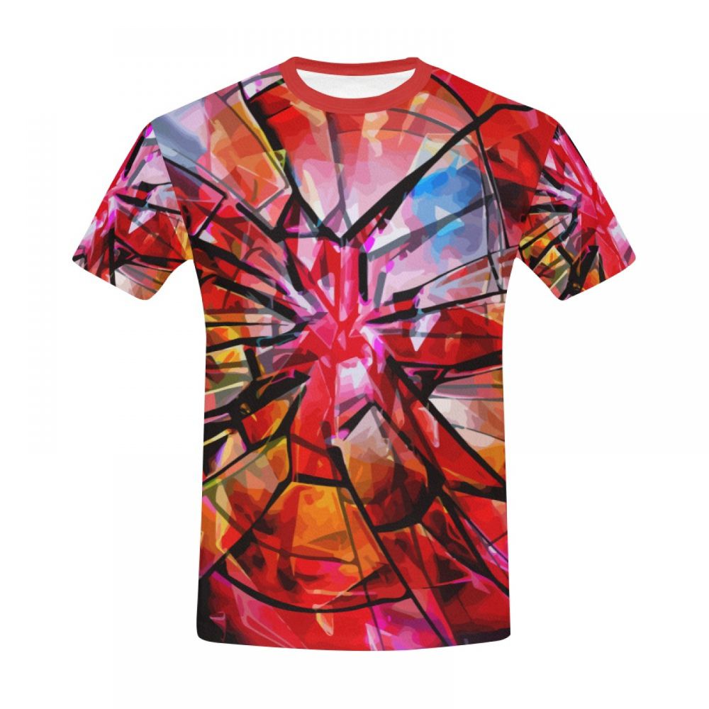 Camiseta Corta Chile Arte Abstracto Alma Rota Hombre