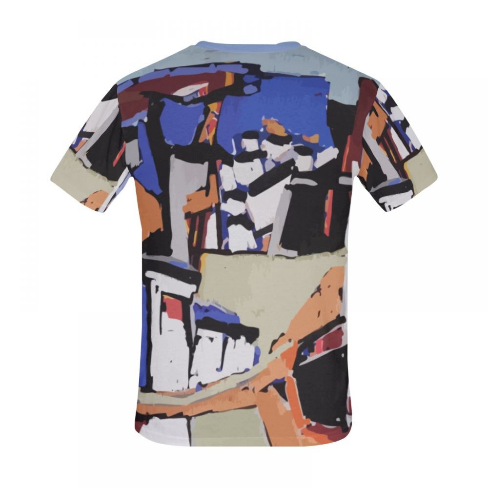 Camiseta Corta Chile Arte Figurativo Muchas Personas Hombre