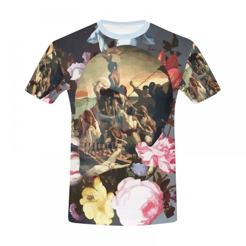 Camiseta Corta Chile Arte Surrealismo Renacimiento Guerra Hombre