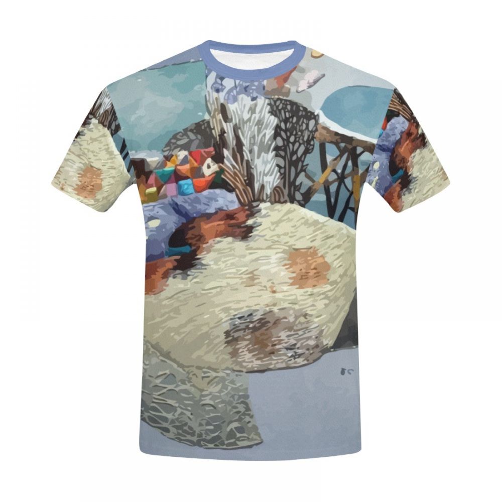 Camiseta Corta Chile Arte Campo Helada Y Sol Hombre