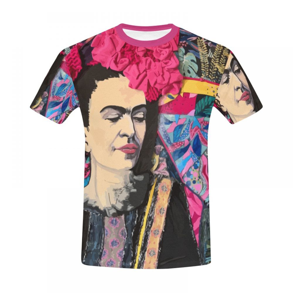 Camiseta Corta Chile Arte De Personajes Frida Kahlo Hombre