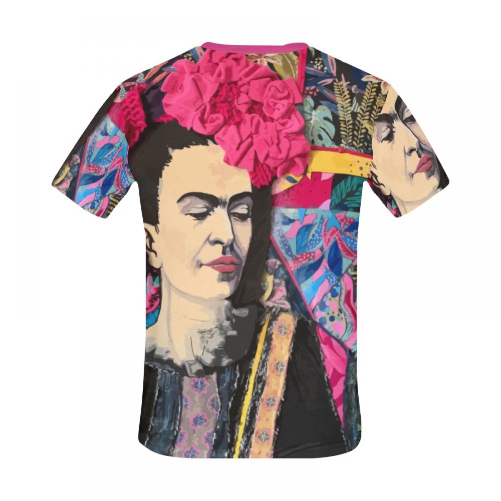 Camiseta Corta Chile Arte De Personajes Frida Kahlo Hombre