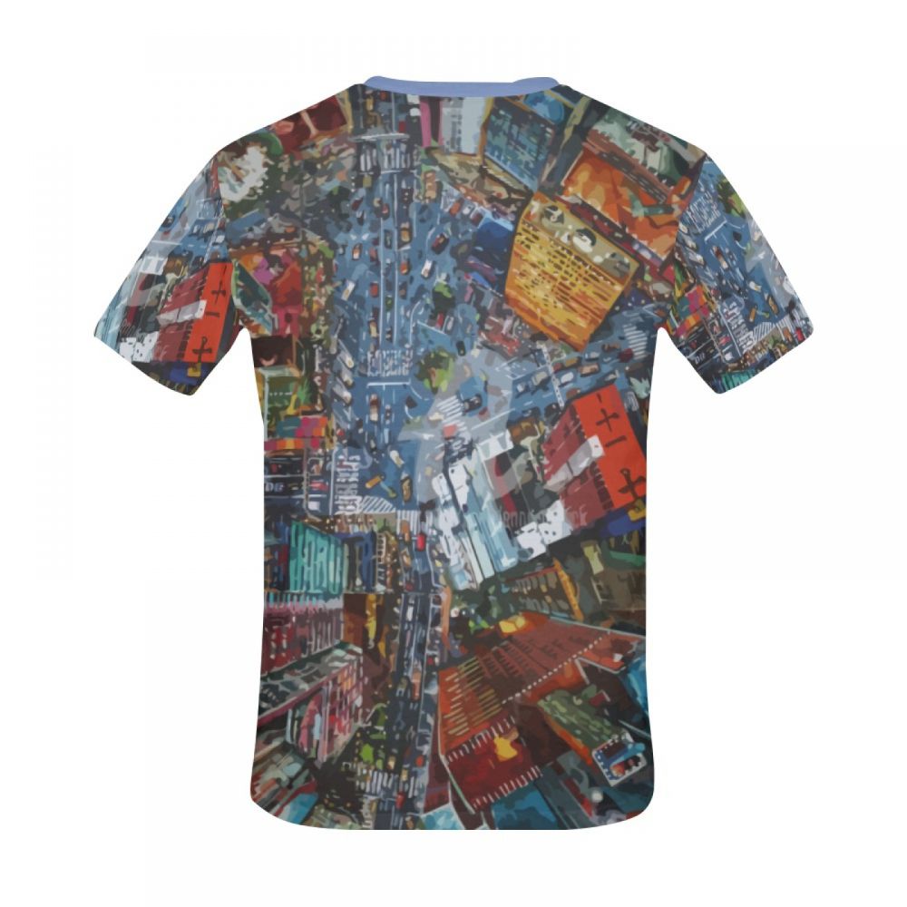 Camiseta Corta Chile Arte Arquitectónico Zona Urbana Próspera Hombre