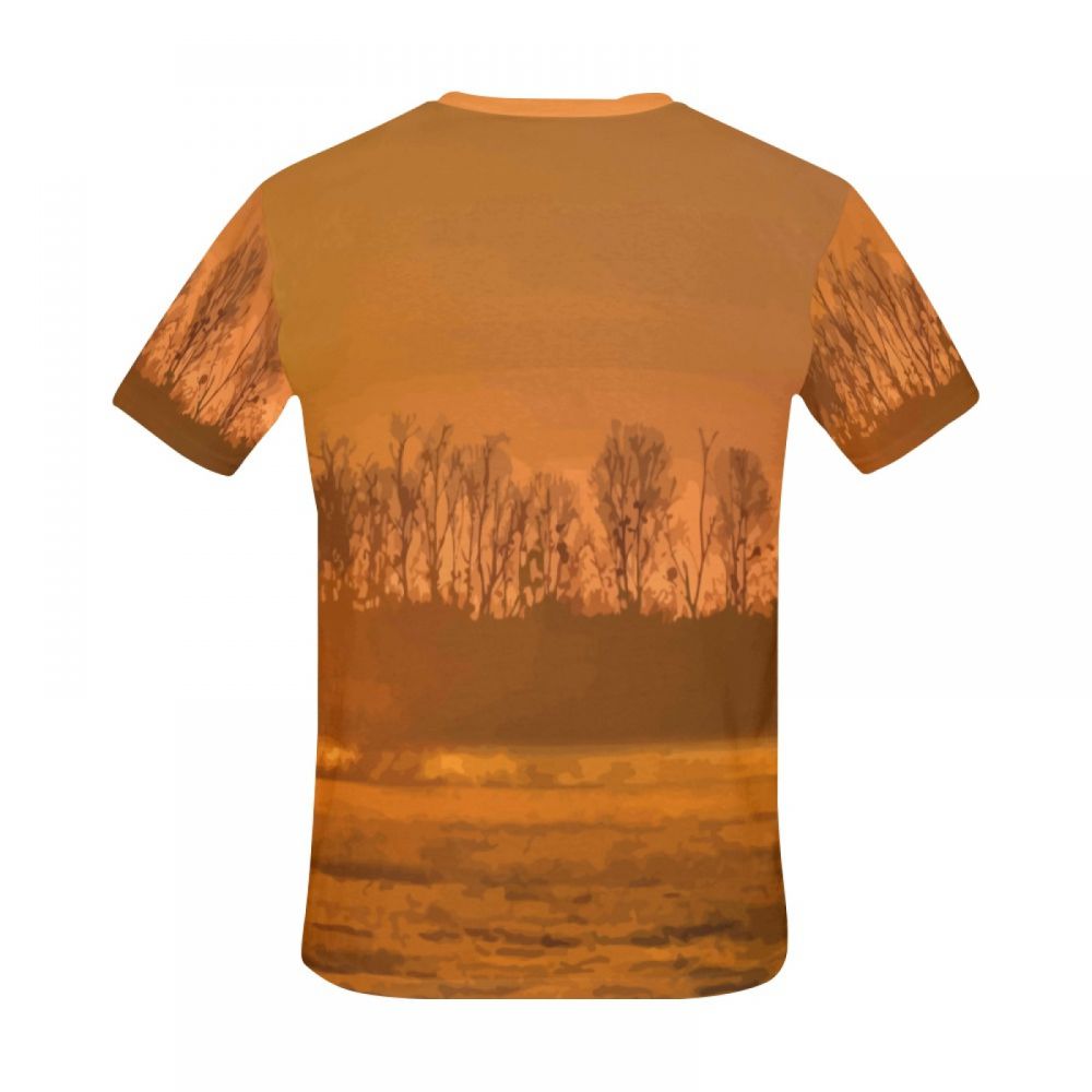 Camiseta Corta Chile Bosque De Dunas De Cine De Arte Hombre